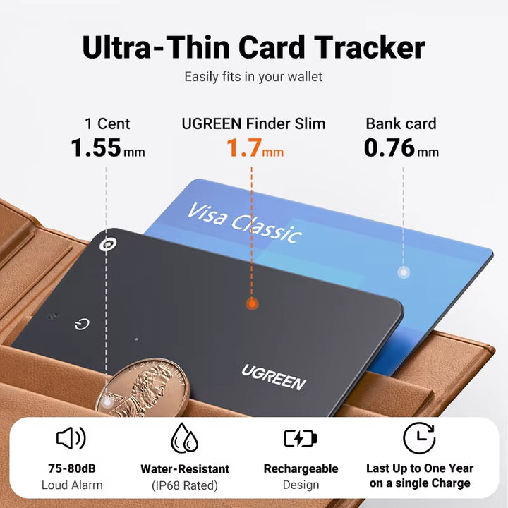 Find My Tracker Card for Wallet & Passport