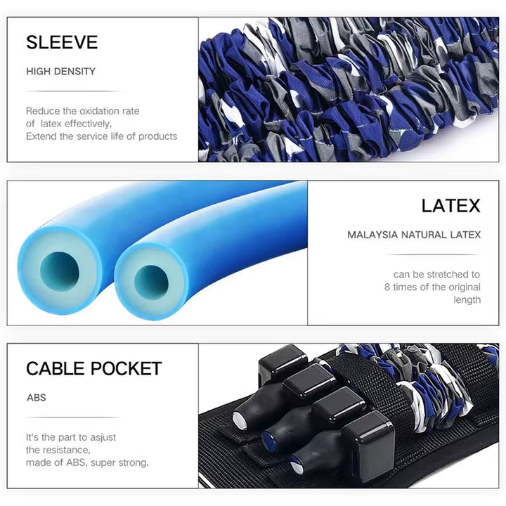 Adjustable Resistance Bands Bench Press Pull Rope Chest Builder Workout Equipment Arm Expander Resistance Training for Home Gym