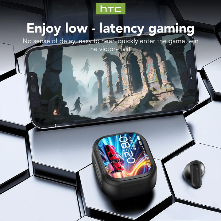 【 Ne20】Bluetooth V6.0 Earphones AI Translator Earbuds OWS LCD Touch Screen Sport Wireless Headphones HD Stereo Sound Longlife