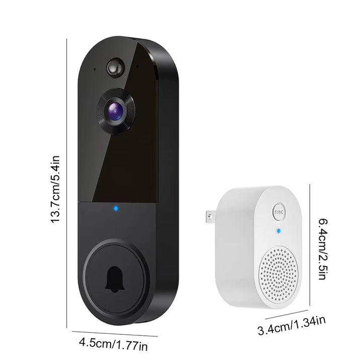 1080P Wireless Video Doorbell Camera Smart Door Bell Two-Way Audio Smart Security Motion Detect Night Vision Intercom Doorbell