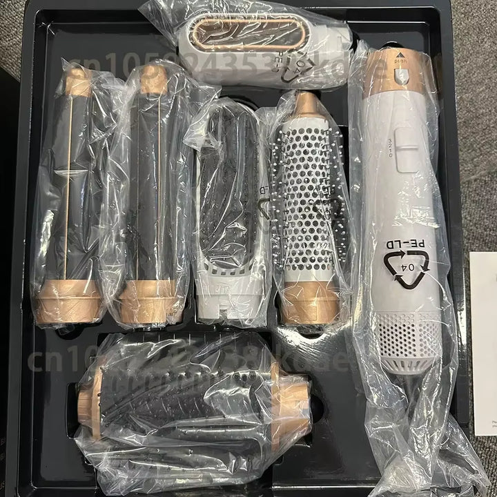 6 in 1 Hair Dryer One-Step Hot Air Comb Set Professional Air Styling Curling Iron Hair Straightener Styling Tool Hair Dryer