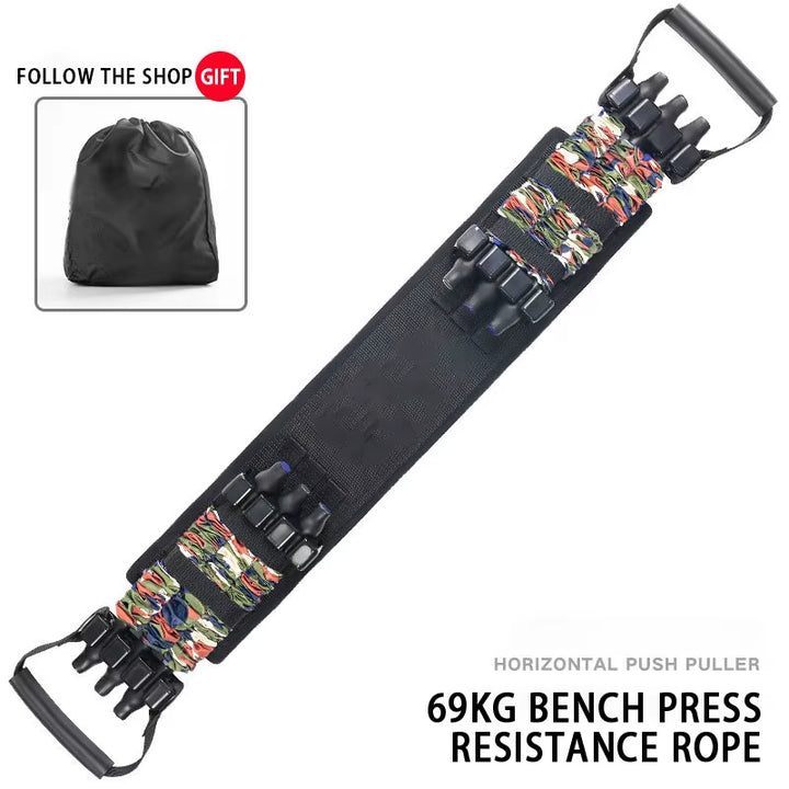 Adjustable Resistance Bands Bench Press Pull Rope Chest Builder Workout Equipment Arm Expander Resistance Training for Home Gym