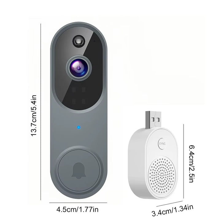 1080P Wireless Video Doorbell Camera Smart Door Bell Two-Way Audio Smart Security Motion Detect Night Vision Intercom Doorbell