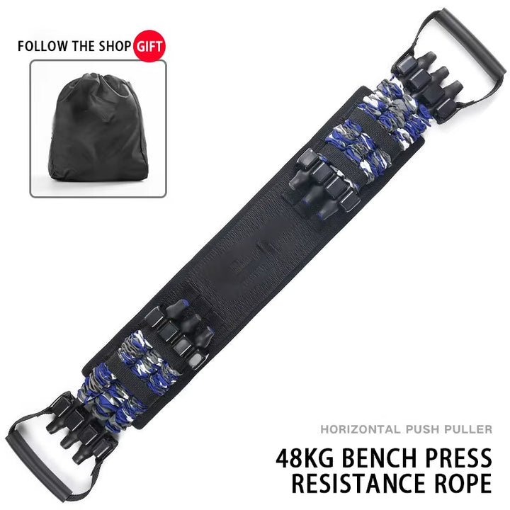 Adjustable Resistance Bands Bench Press Pull Rope Chest Builder Workout Equipment Arm Expander Resistance Training for Home Gym