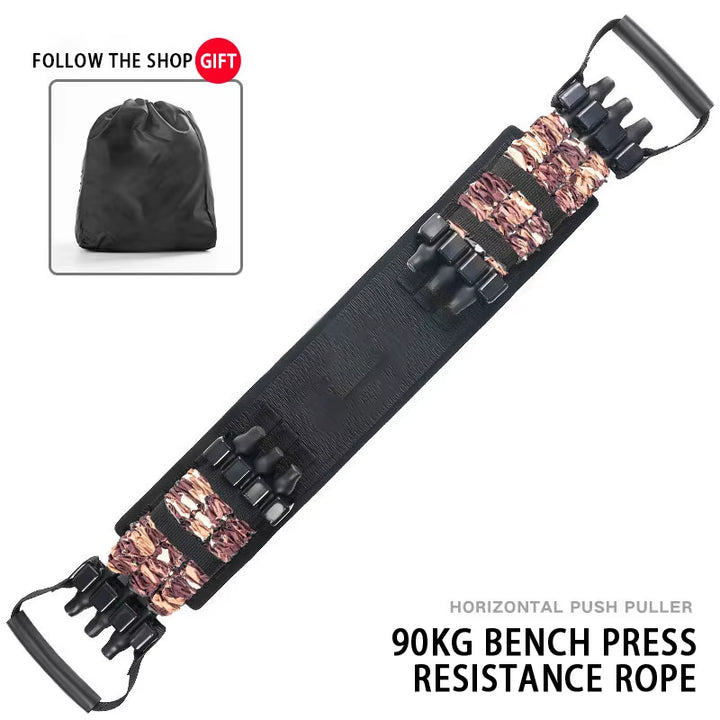 Adjustable Resistance Bands Bench Press Pull Rope Chest Builder Workout Equipment Arm Expander Resistance Training for Home Gym