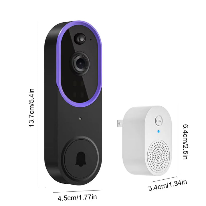 1080P Wireless Video Doorbell Camera Smart Door Bell Two-Way Audio Smart Security Motion Detect Night Vision Intercom Doorbell