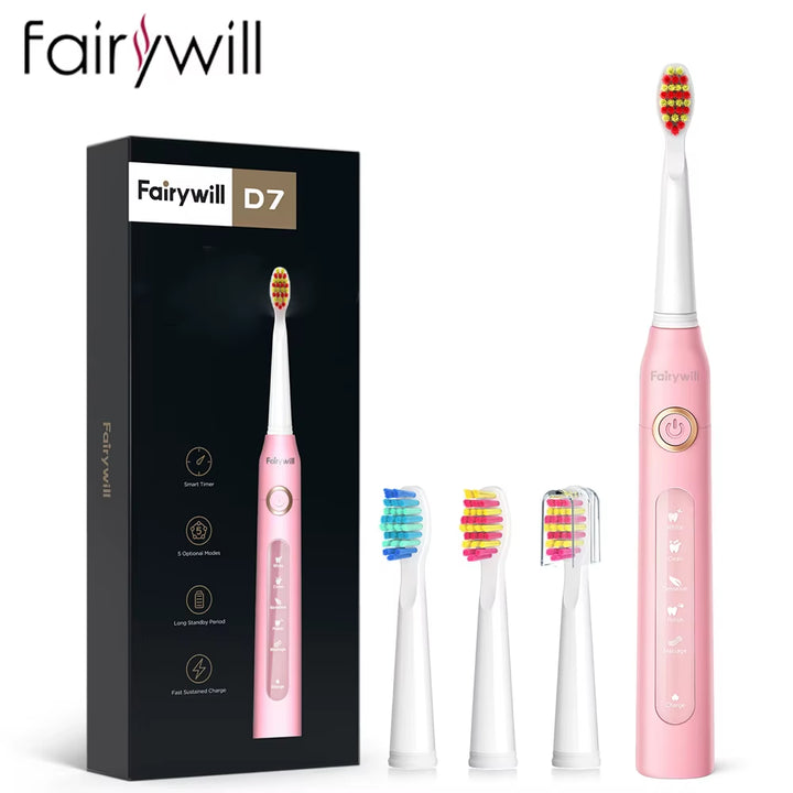 Electric Sonic Toothbrush USB Charge FW-507 Rechargeable Waterproof Electronic Tooth Brushes Replacement Heads Adult