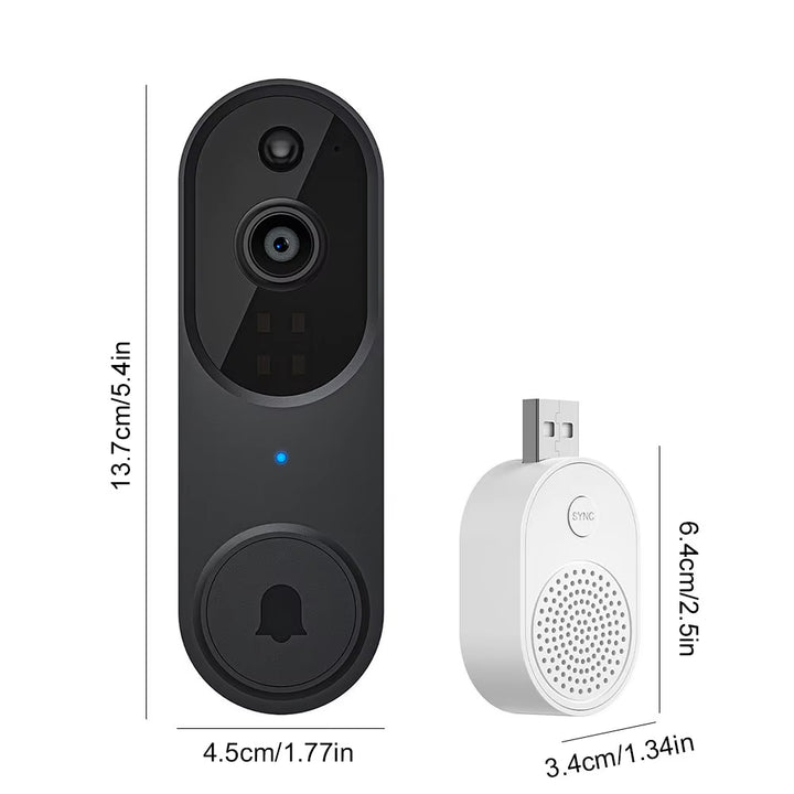 1080P Wireless Video Doorbell Camera Smart Door Bell Two-Way Audio Smart Security Motion Detect Night Vision Intercom Doorbell