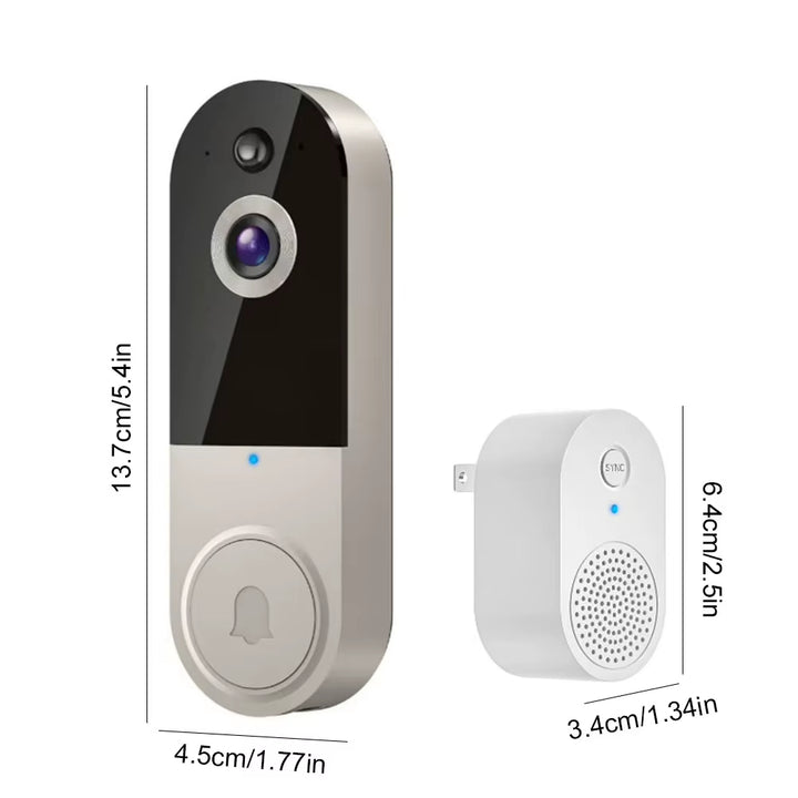 1080P Wireless Video Doorbell Camera Smart Door Bell Two-Way Audio Smart Security Motion Detect Night Vision Intercom Doorbell