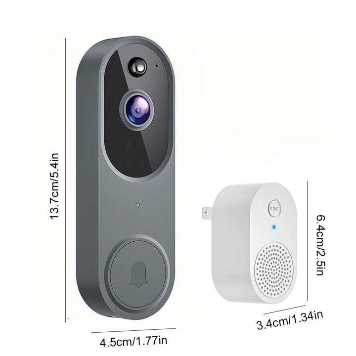 1080P Wireless Video Doorbell Camera Smart Door Bell Two-Way Audio Smart Security Motion Detect Night Vision Intercom Doorbell