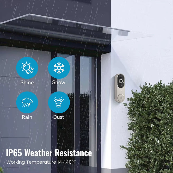1080P Wireless Video Doorbell Camera Smart Door Bell Two-Way Audio Smart Security Motion Detect Night Vision Intercom Doorbell
