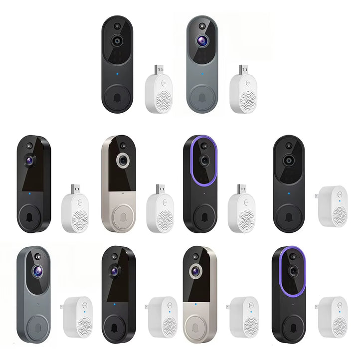 1080P Wireless Video Doorbell Camera Smart Door Bell Two-Way Audio Smart Security Motion Detect Night Vision Intercom Doorbell