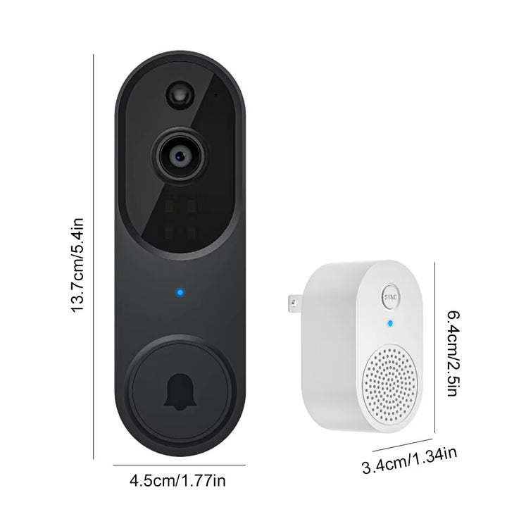 1080P Wireless Video Doorbell Camera Smart Door Bell Two-Way Audio Smart Security Motion Detect Night Vision Intercom Doorbell